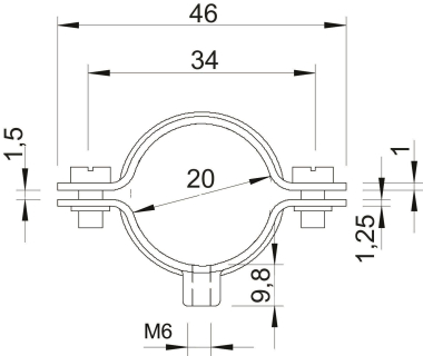 OBO 732 20 A4 Abstandschelle 