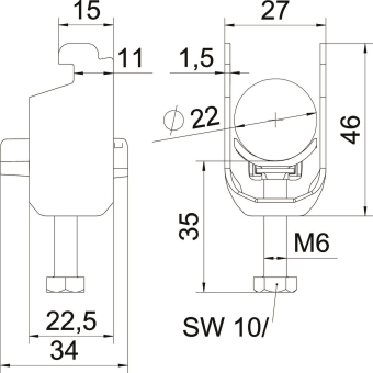 OBO BS-N1-K-22 A2 Bügelschelle 2056 