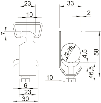 OBO 2056 M 28 A2 Bügelschelle 