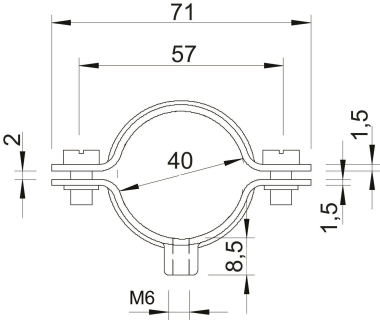OBO 732 40 GTP Abstandschelle 