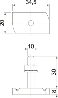 OBO MS41HB M10x30 A4 Hammerkopfschraube 