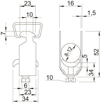 OBO 2056 M2 12 FT Bügelschelle 