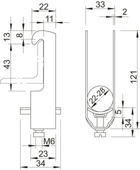 OBO 2056W 2 28 FT Bügelschelle 2-fach 