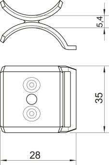 OBO 2058 M2 22 DD Doppelwanne 16-22mm St 