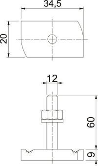 OBO MS41HB M12x60 ZL Hammerkopfschraube 