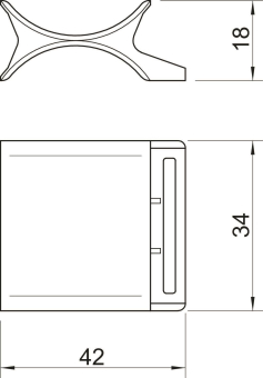 OBO 2058 2 40 LGR Doppelwanne 34-40mm PP 