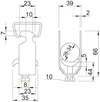 OBO 2056 M 34 FT Bügelschelle 
