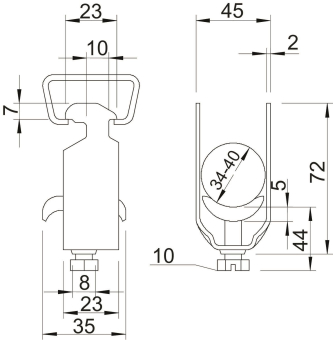 OBO 2056 M 40 A2 Bügelschelle 