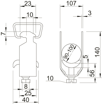 OBO 2056 M 100 FT Bügelschelle 