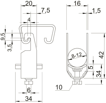 OBO 2056U M 12 FT Bügelschelle 