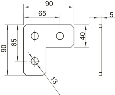 OBO GMS 3 VP L A4 Verbindungsplatte 