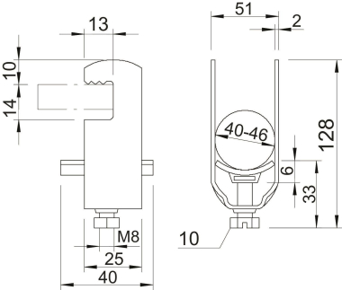 OBO 2056F 2 46 FT Bügelschelle 2-fach 