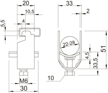 OBO 2056N M 28 FT Bügelschelle 