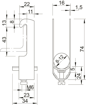 OBO 2056W 12 FT Bügelschelle 8-12mm St 
