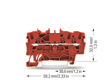 WAGO 2001-1303 3-Leiter-Durchgangsklemme 