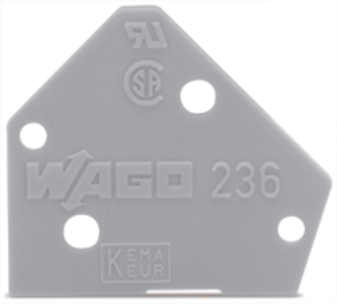 WAGO 236-100 Abschlussplatte,1mm 