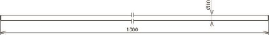 DEHN Fangstange D 10mm L 1000mm   101007 