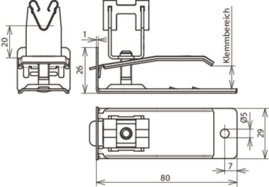 DEHN Dachleitungshalter Niro mit  206399 
