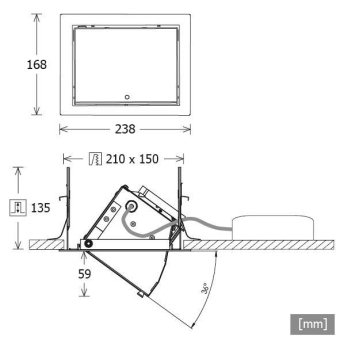LTS Wallwasher Vario VFCL 700.5540 WEISS 