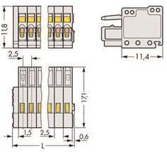WAGO 733-105 1-Leiter-Federleiste,CAGE 