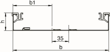 OBO AIKA U 25040 Abzweigekanal-Unterteil 