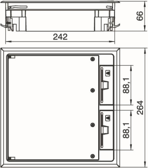 OBO GES9 10U 9011 Geräteeinsatz 