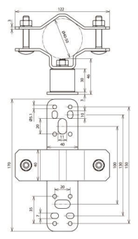 DEHN Wandbefestigung NIRO         105342 