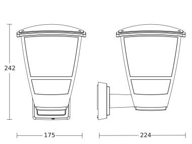 Steinel L 10 SW Außenleuchte      084752 