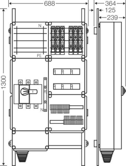 Hensel Ladeverteiler f.6 Mi EV 11kW 6100 