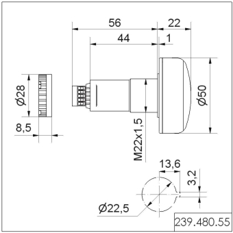 Werma LED-Leuchte EM 24VDC MC   23948055 