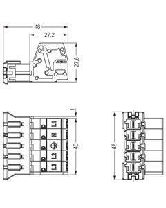 WAGO 831-3205/1020-004 Stecker,mit 
