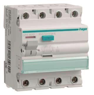 Hager Fi-Schalter 4polig 6kA 63A CPA463D 