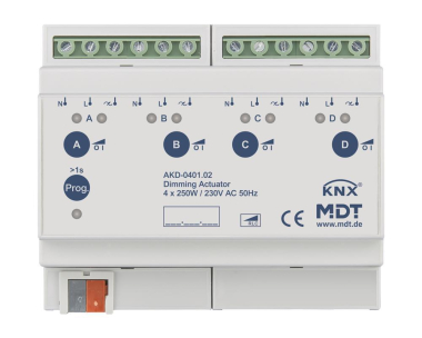 MDT AKD-0401.02 Dimmaktor 4fach 8TE REG 