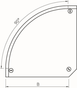 OBO DFB 90 200 FS Deckel Bogen 90° 