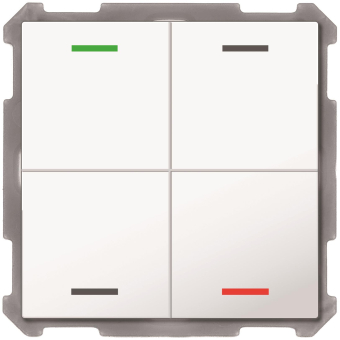 MDT Taster Light 63 4-fach RGBW Reinweiß 