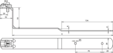 DEHN Dachleitungshalter DLHDQ6.10H55L260 