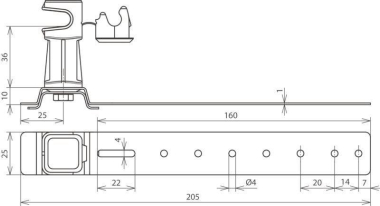 DEHN Dachleitungshalter Alu       204171 