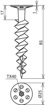 DEHN Hartschaumplatten-Dübel L    200601 