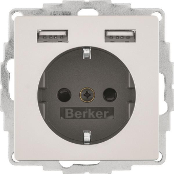 Berker Steckdose SCHUKO/USB Q.x 48036084 