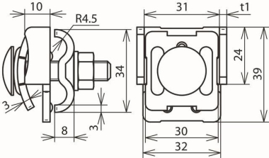 DEHN Falzklemme CU 0,7-8mm        365017 