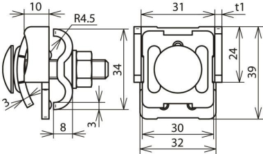 DEHN Falzklemme CU 0,7-8mm        365017 