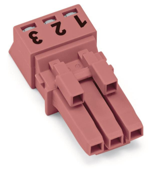 WAGO 890-283 Buchse,3-polig,Kod. B,pink 