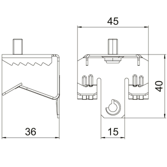 OBO SCUTB 14-20 M6 Trägerklammer 
