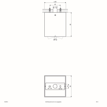 Deckenleuchte quad. Alu GU10     8149014 