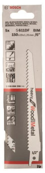 Bosch 5Säbelsägeblatt S 611   2608656258 