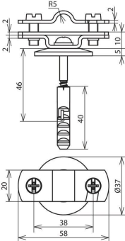 DEHN Leitungshalter D=7-10mm Niro 286819 