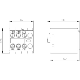 Siemens 3RH29111HA12 Hilfsschalterblock 