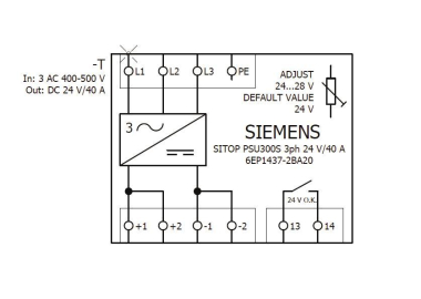 Siemens 6EP14372BA20 SITOP PSU300S 40A 