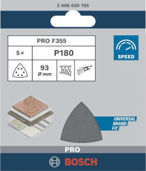 Bosch 5Schleifblatt F355 93mm 2608605195 