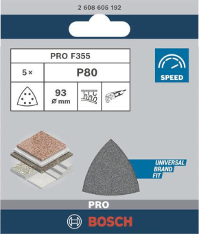 Bosch 5Schleifblatt F355 93mm 2608605192 